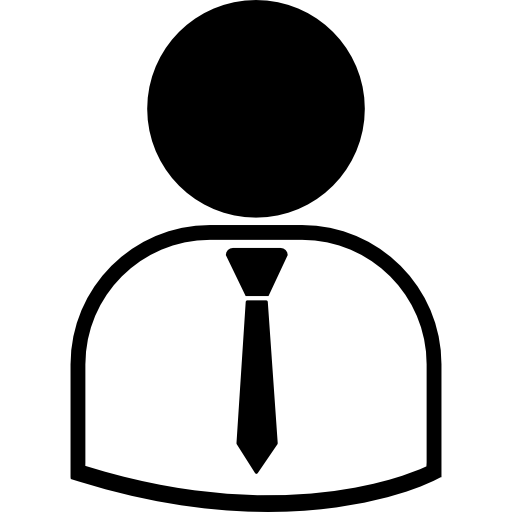 zakenman dragen pak en stropdas Pictograms Fill icoon