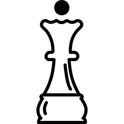 esquema de pieza de ajedrez reina  icono