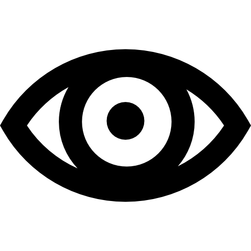 ojo con variante de contorno grueso  icono