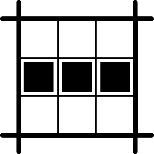 disposition carrée horizontale  Icône