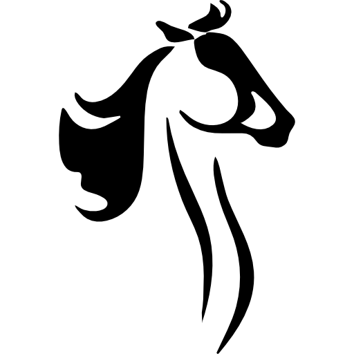 Horse with artistic lines variant  icon