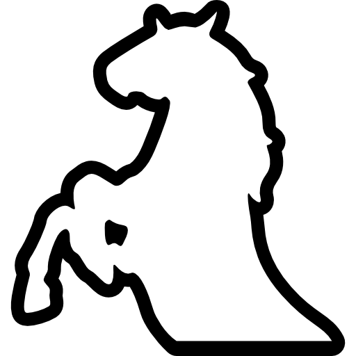 variante de contorno de pies de levantamiento de caballos  icono