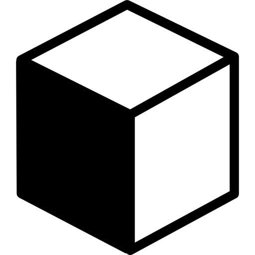 Cube variant with shadow  icon