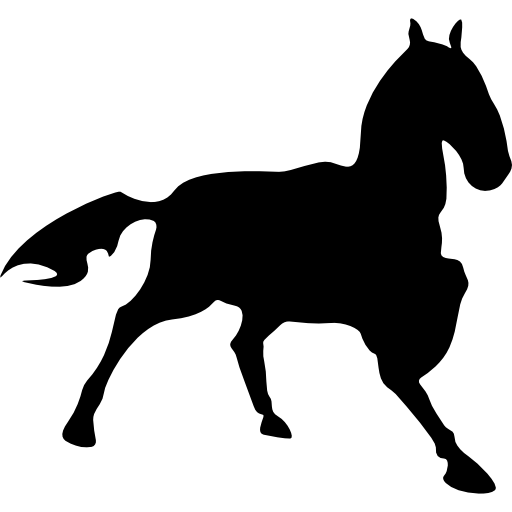 caballo haciendo una silueta de pose  icono