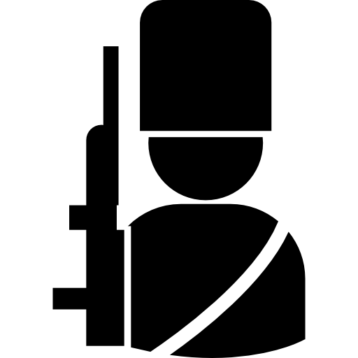 guardie del palazzo con variante mitragliatrice Pictograms Fill icona