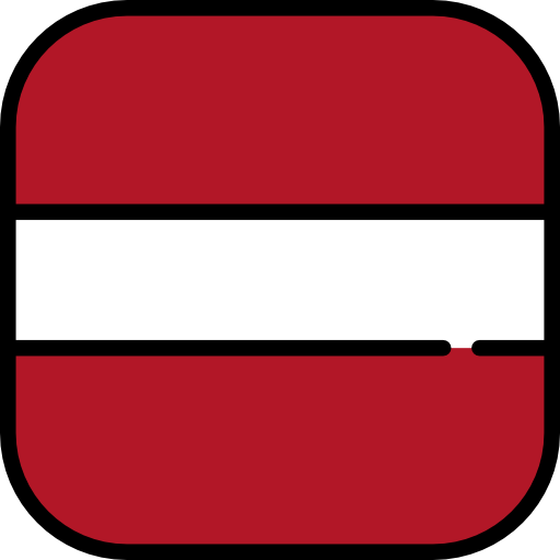 letonia Flags Rounded square icono