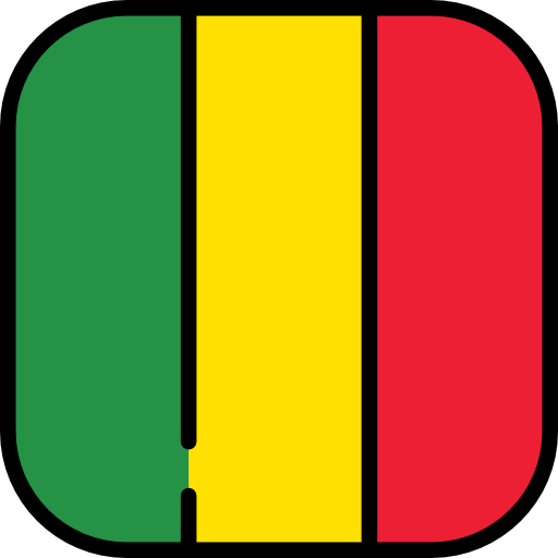 mali Flags Rounded square icono