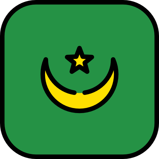 mauritania Flags Rounded square icona