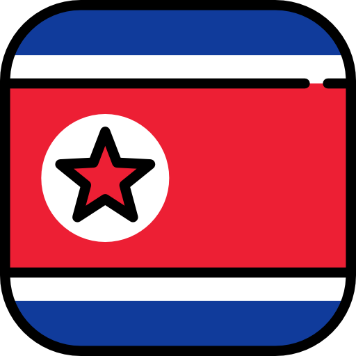 corea del nord Flags Rounded square icona