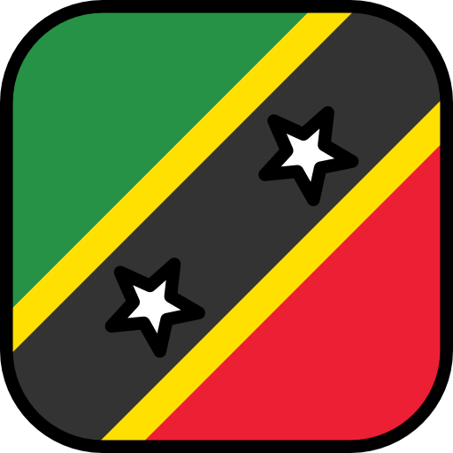saint kitts y nevis Flags Rounded square icono