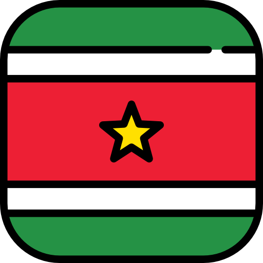 suriname Flags Rounded square icona