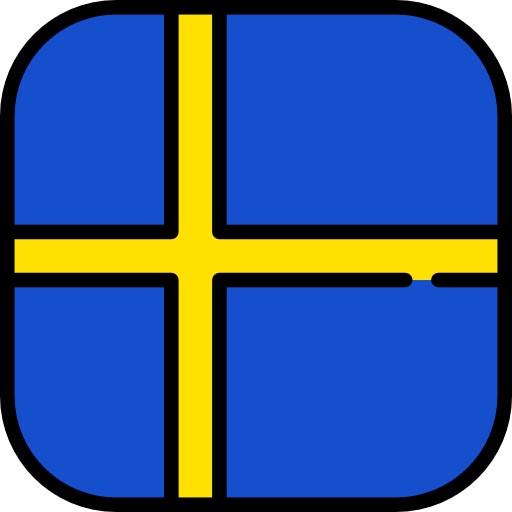 szwecja Flags Rounded square ikona