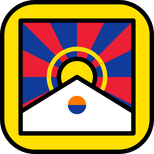 Tibet Flags Rounded square icon