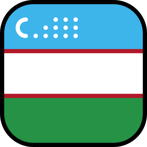 uzbekistán Flags Rounded square icono