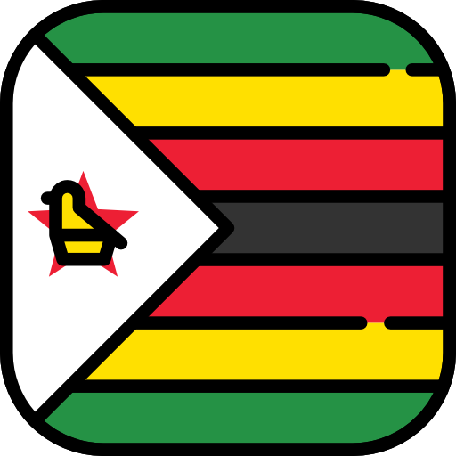 zimbabue Flags Rounded square icono