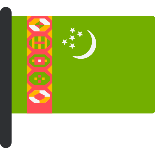 turcomenistão Flags Mast Ícone