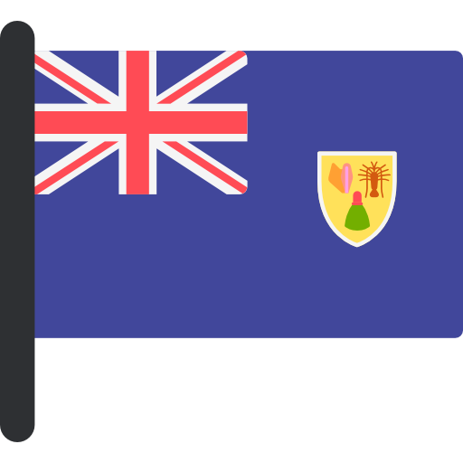 Îles turques et caïques Flags Mast Icône