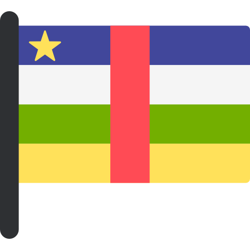 république centrafricaine Flags Mast Icône