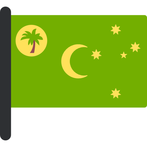 l'isola di cocco Flags Mast icona