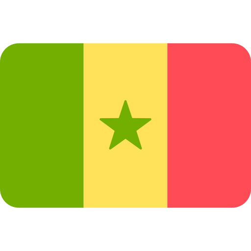 senegal Flags Rounded rectangle icona