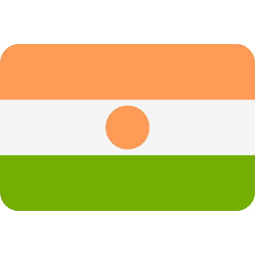 níger Flags Rounded rectangle icono