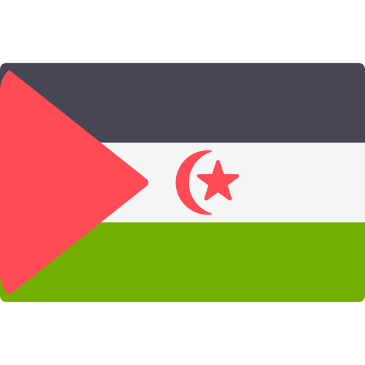 república Árabe saharaui democrática Flags Rounded rectangle icono