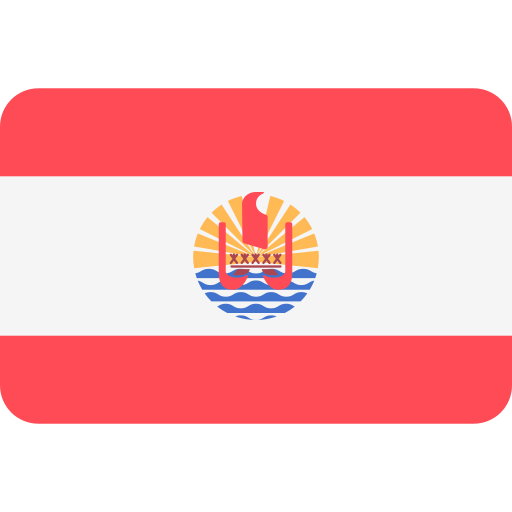 frans-polynesië Flags Rounded rectangle icoon