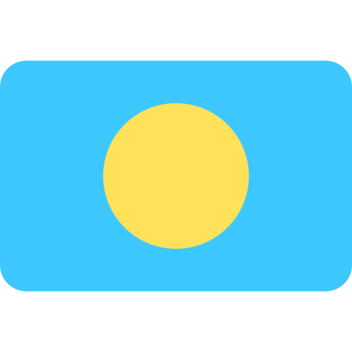 Палау Flags Rounded rectangle иконка