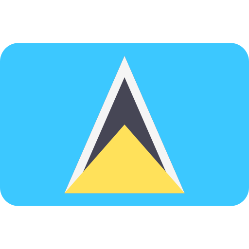 st lucia Flags Rounded rectangle icoon