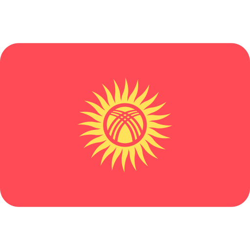 kirgizië Flags Rounded rectangle icoon