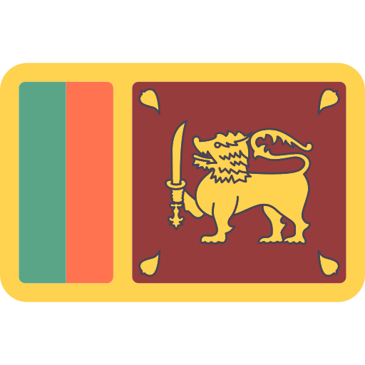 sri lanka Flags Rounded rectangle Icône