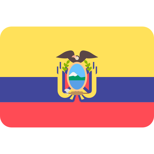 ecuador Flags Rounded rectangle icoon