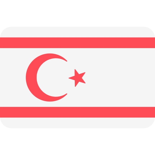 el norte de chipre Flags Rounded rectangle icono
