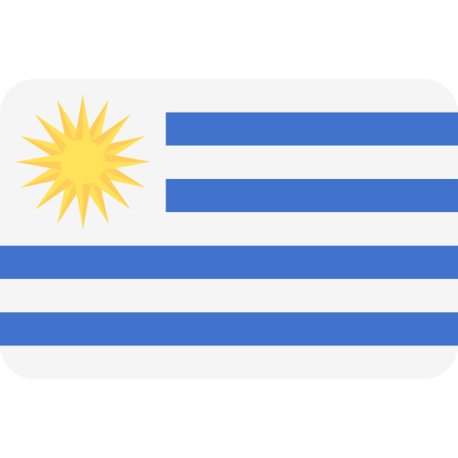 urugwaj Flags Rounded rectangle ikona