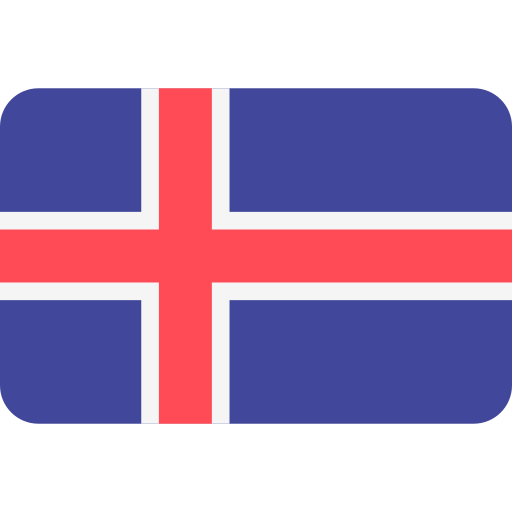 islande Flags Rounded rectangle Icône