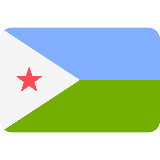djibouti Flags Rounded rectangle icoon