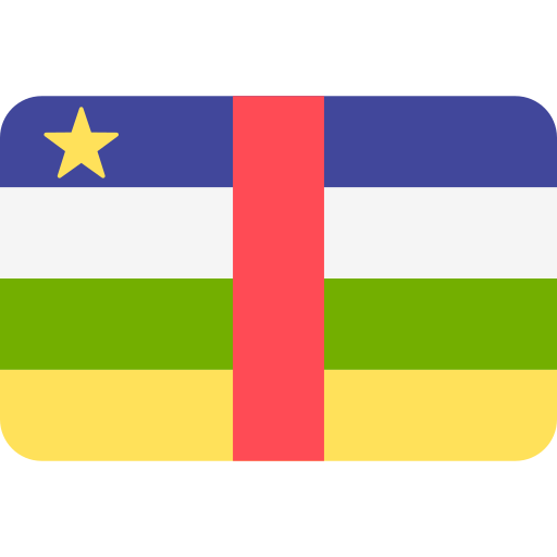 republika Środkowoafrykańska Flags Rounded rectangle ikona