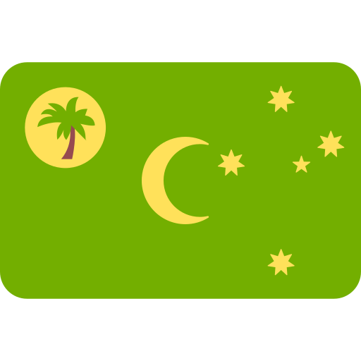 cocos-eiland Flags Rounded rectangle icoon