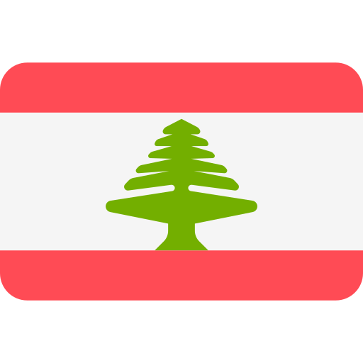 libanon Flags Rounded rectangle icoon