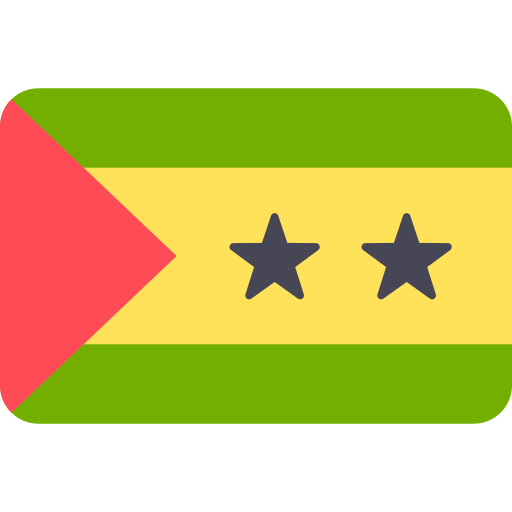 Sao tome and prince Flags Rounded rectangle icon