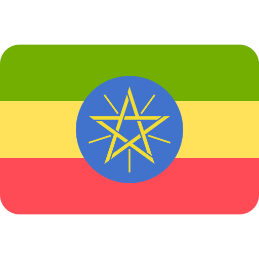 etiopia Flags Rounded rectangle ikona