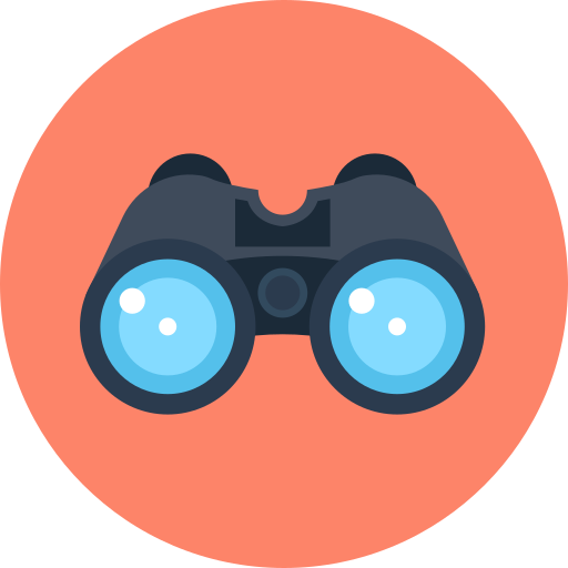 Binoculars Flat Color Circular icon