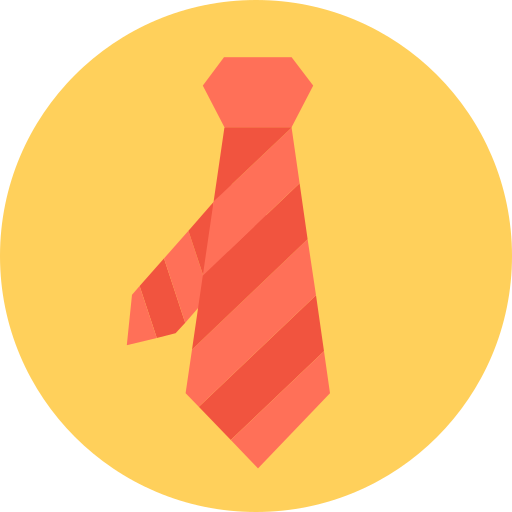 cravatta Flat Color Circular icona