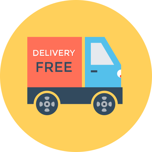 Delivery truck Flat Color Circular icon