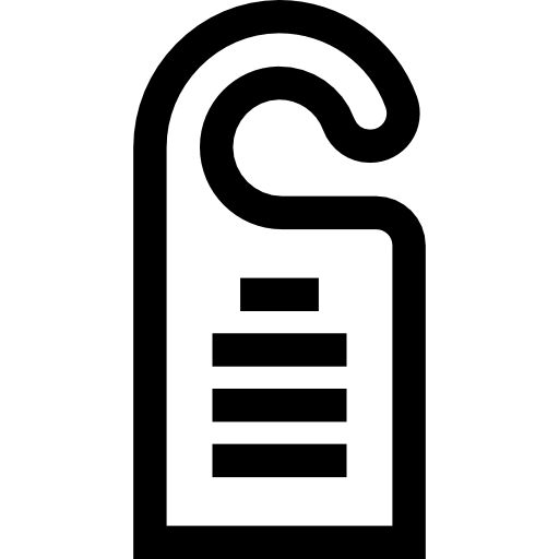 perilla de la puerta Basic Straight Lineal icono