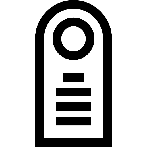 deurknop Basic Straight Lineal icoon
