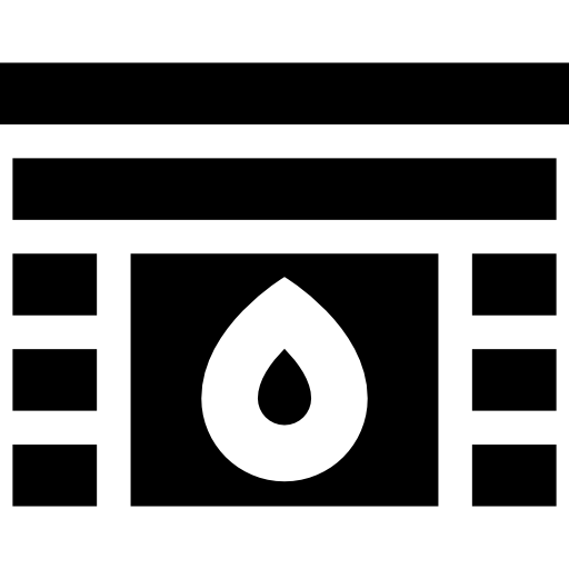 Fireplace Basic Straight Filled icon