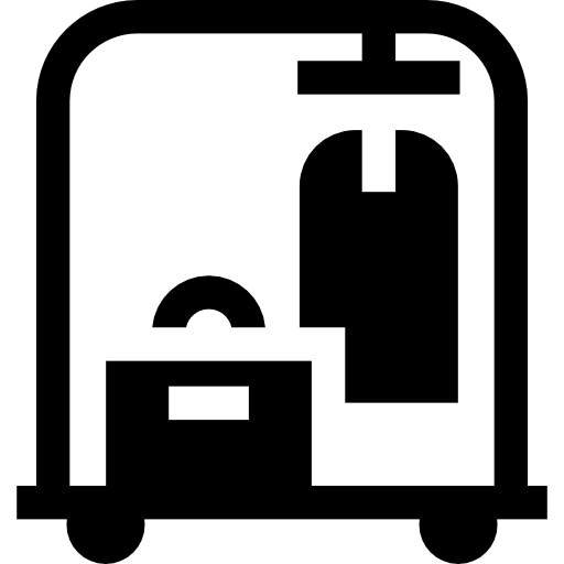 Trolley Basic Straight Filled icon