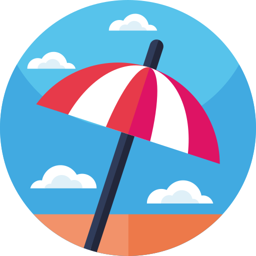 parasol słoneczny Geometric Flat Circular Flat ikona