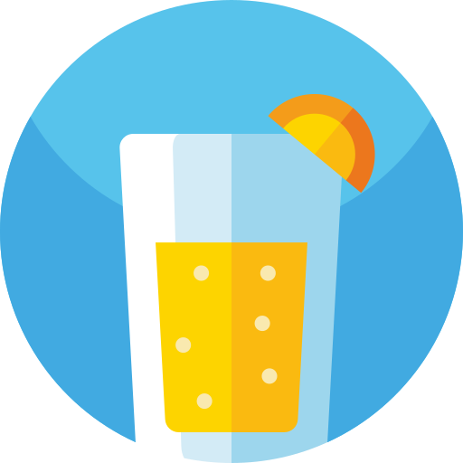 sok pomarańczowy Geometric Flat Circular Flat ikona
